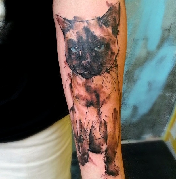 Tattoos de gato siamés