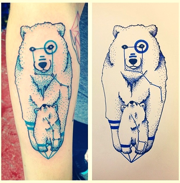 Tattoos de la estrella polar