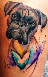 Boxer dog tattoos