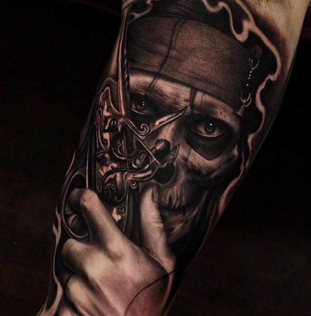 Tatuajes de calaveras al estilo piratas