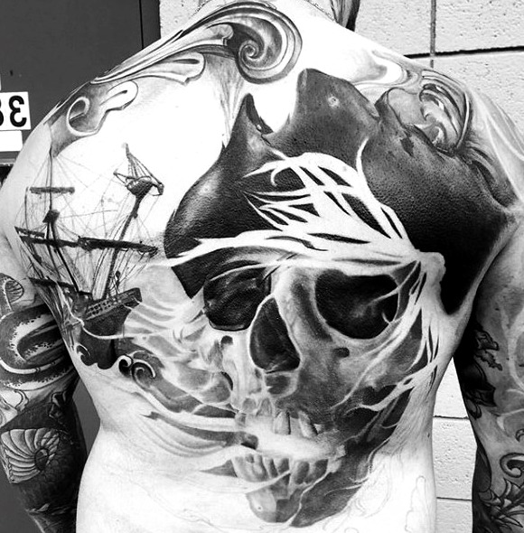 Tatuajes de calaveras al estilo piratas