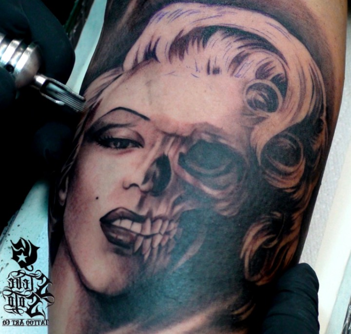 Tatuajes de calaveras pin up