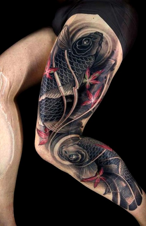 Tatuajes de carpas japonesas