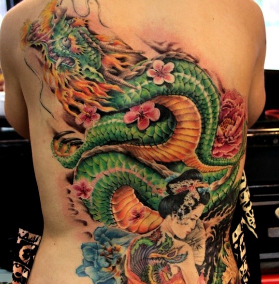 Tatuajes de dragones japoneses