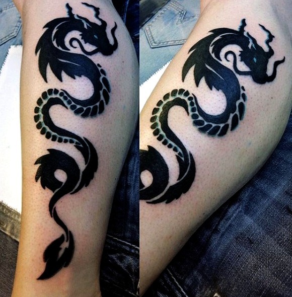 Tatuajes de dragones tribales
