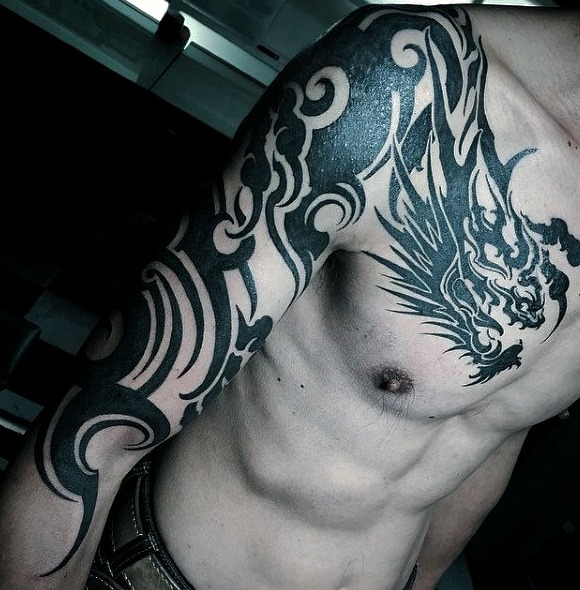 Tatuajes de dragones tribales
