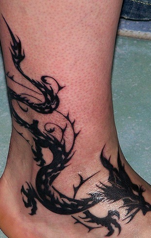 Tatuajes de dragones tribales