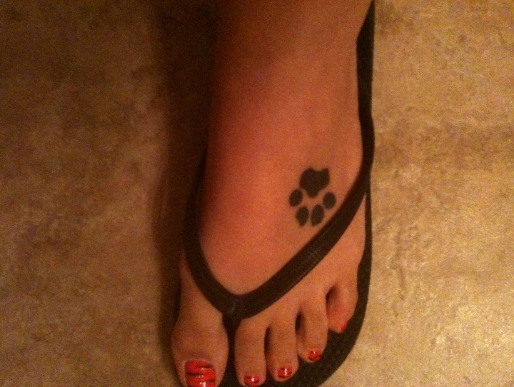 Dog footprint tattoos
