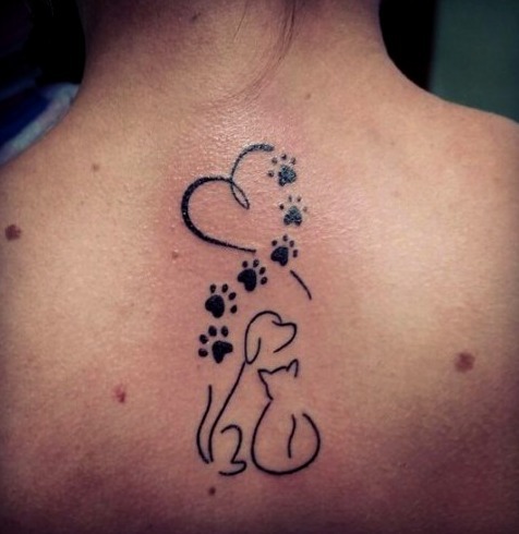 Dog footprint tattoos