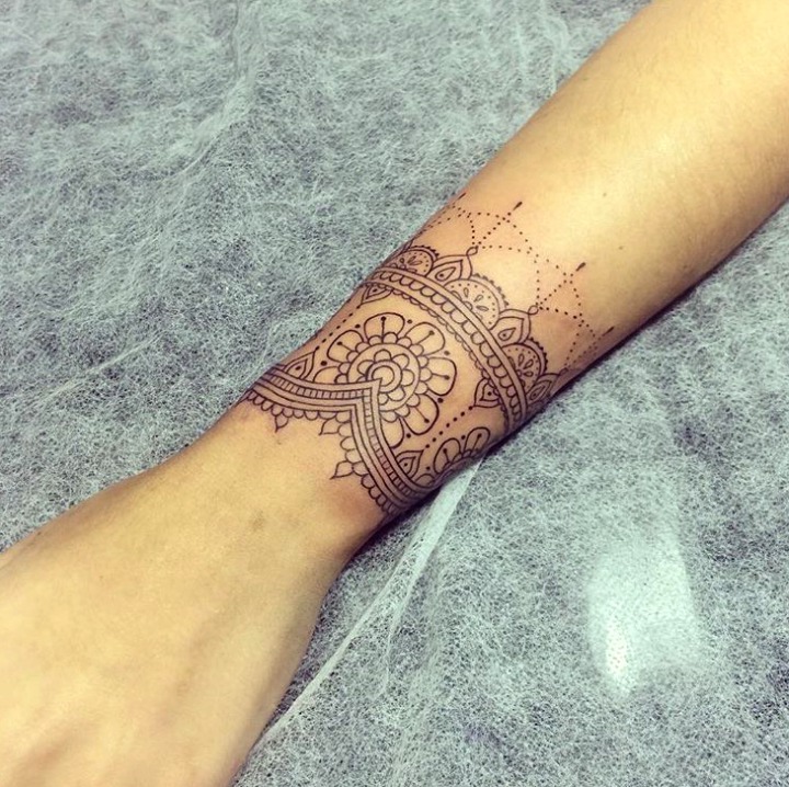 Tatuajes de mandalas en la muñeca