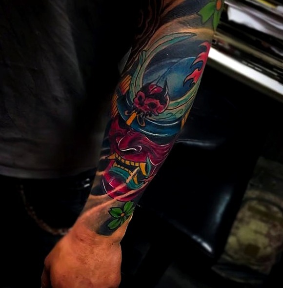 Tatuajes de máscaras japonesas