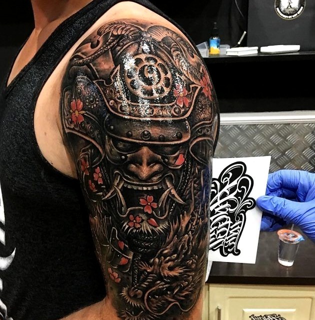 Tatuajes de máscaras japonesas