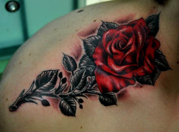 Tatuajes de rosas rojas