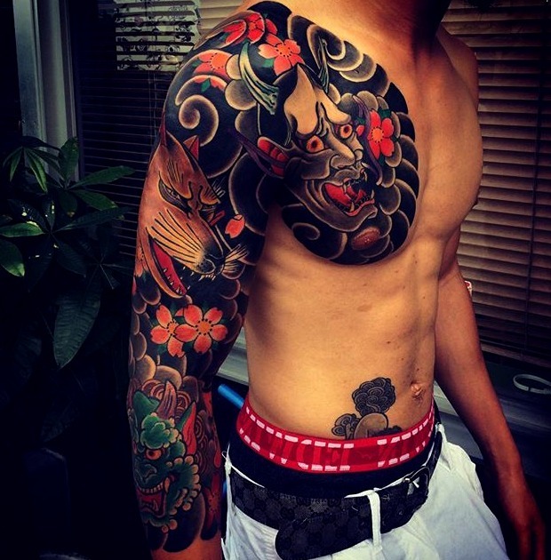 Tatuajes japoneses en el brazo